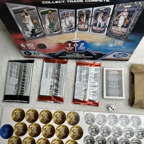 Monopoly PANINI PRIZM NBA Trading Card Edition Board Game 2023 - Picture 7 of 9